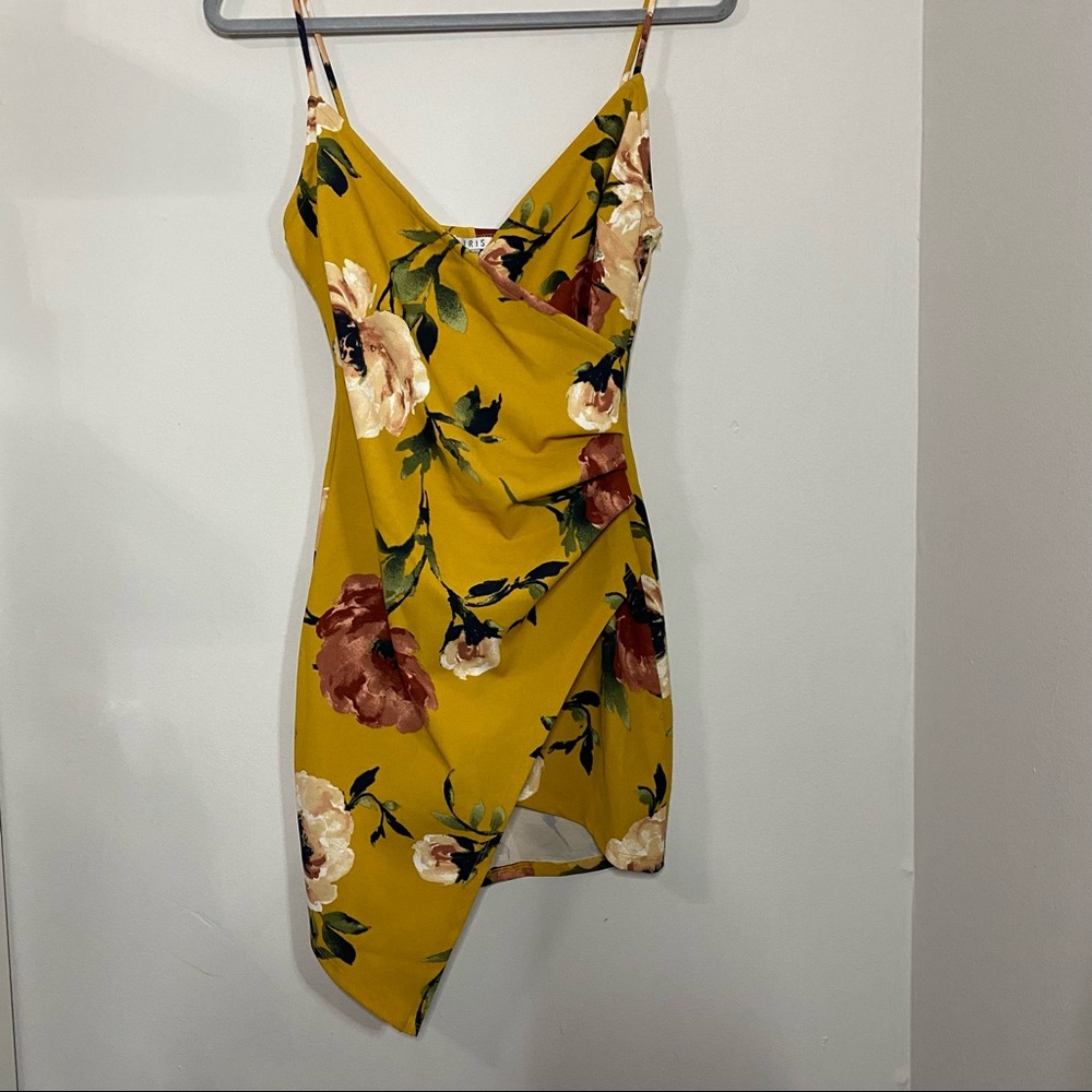 Floral mustard dress size small